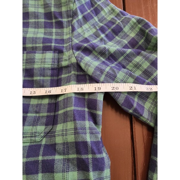 Zara Men's Blue & Green Plaid Button‎ Up Long Sleeve Flannel Shirt. Size M - Picture 4 of 7